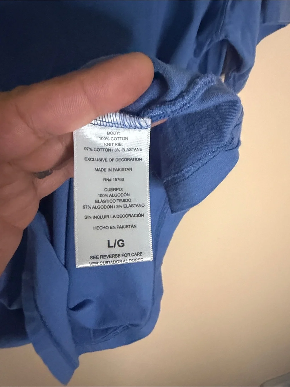 Champion Blue Script Logo Crewneck T-Shirt - Picture 5 of 6